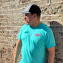 Living in the Moment Shirt (Teal/Light Fuchsia Pink)