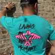 Load image into Gallery viewer, Living in the Moment Shirt (Teal/Light Fuchsia Pink)