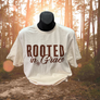 Rooted in Grace Tee – Natural Tan