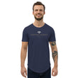 Load image into Gallery viewer, S.J. Logo Men's Curved Hem T-Shirt