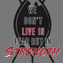 We Live in Strength (Sickle Cell Awareness) Heathered Cherry Red T-Shirt