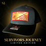 S.J. Limited Edition Fabric Patch Hat — Gold & Red; example fabric pattern