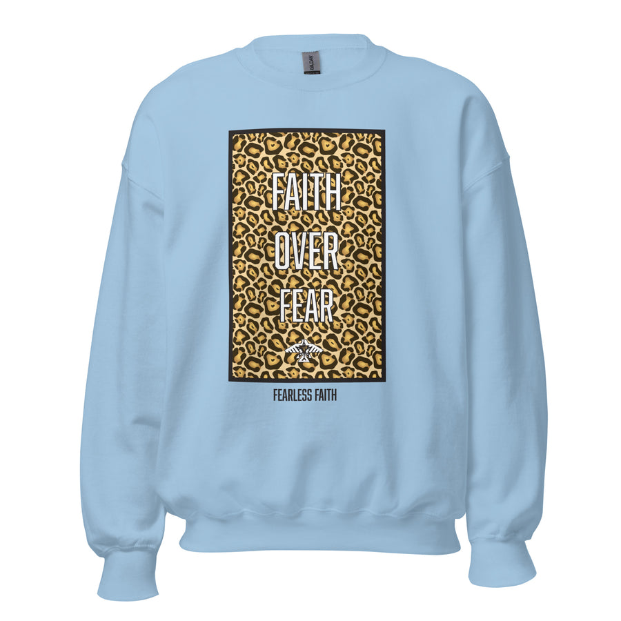 Faith Over Fear Cheetah Print Sweatshirt (Multiple Colors)