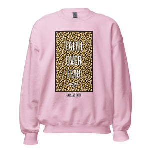 Faith Over Fear Cheetah Print Sweatshirt (Multiple Colors)