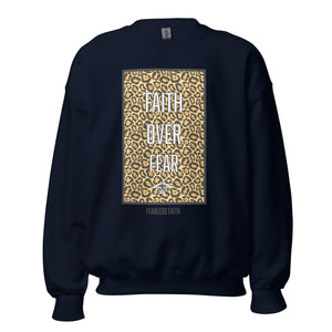 Faith Over Fear Cheetah Print Sweatshirt (Multiple Colors)