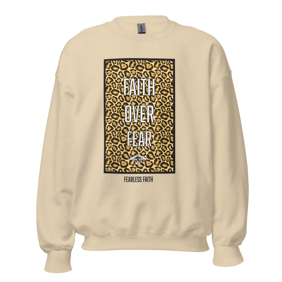 Faith Over Fear Cheetah Print Sweatshirt (Multiple Colors)