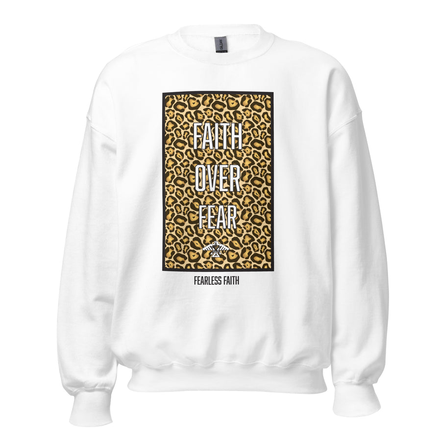 Faith Over Fear Cheetah Print Sweatshirt (Multiple Colors)