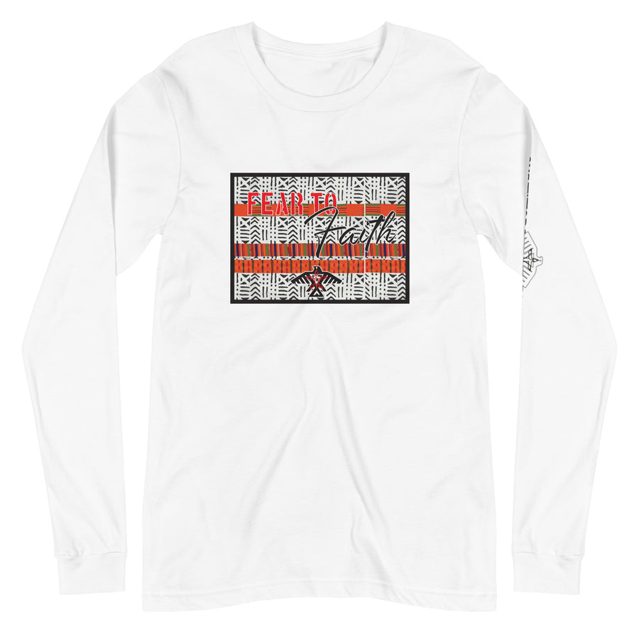 Fear to Faith African Kente Clothe Long Sleeve Tee (Multiple Colors)