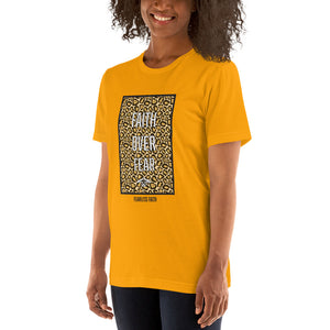 Faith Over Fear Cheetah Print T-Shirt (Multiple Colors)