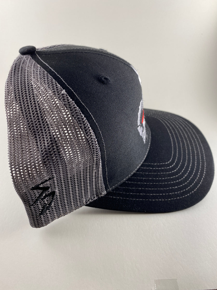 S.J. Victor Trucker Hat (Black/Heather Grey/USA)