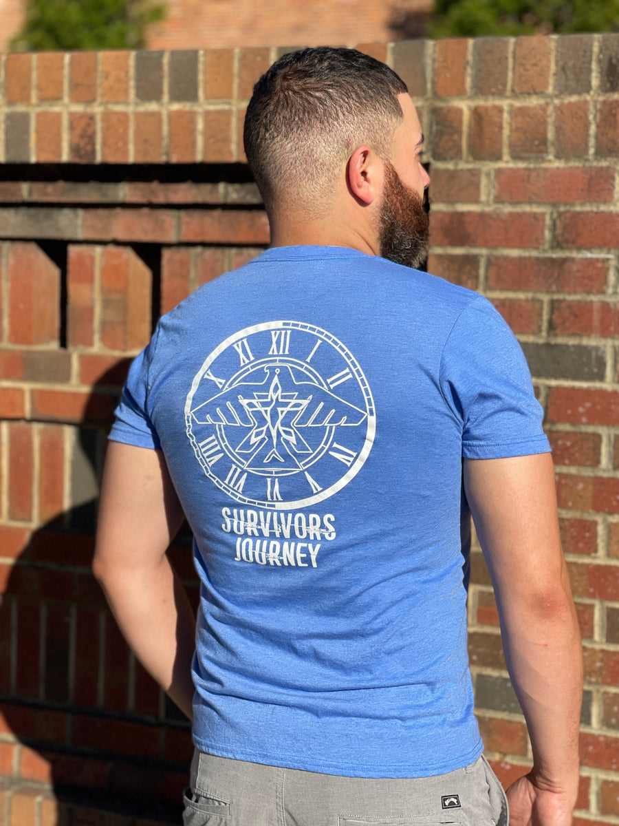 S.J. Logo T-Shirt (Heather Royal / White)