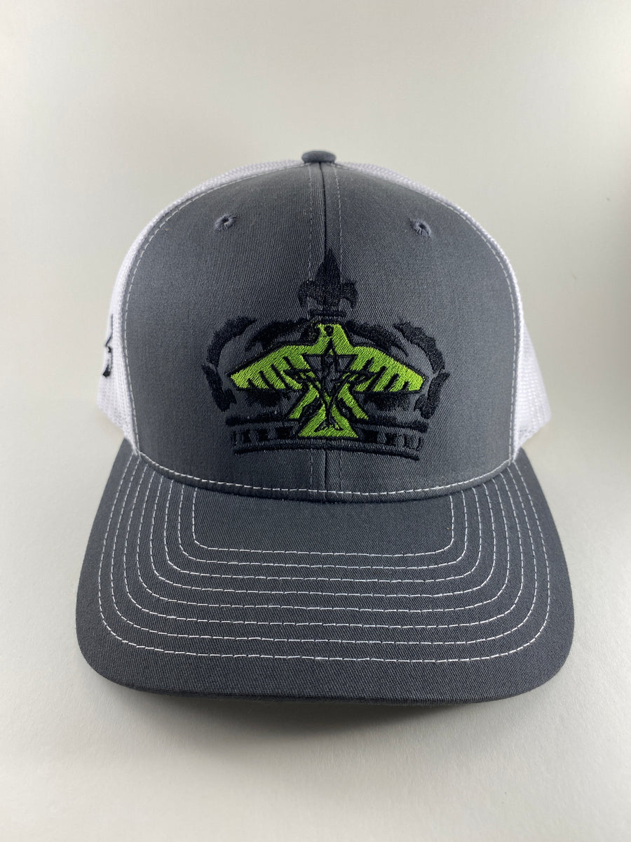 S.J. Victor Trucker Hat (Heather Grey/White/Lime Green)