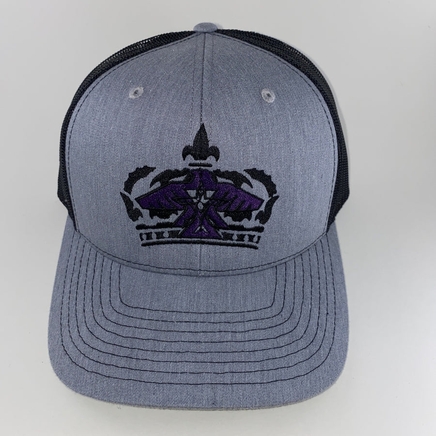 S.J. Victor Trucker Hat (Heather Grey/Black/Purple)