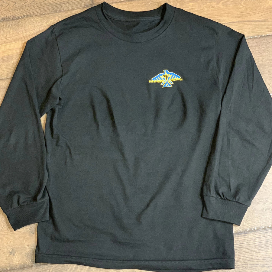 Living in the Moment Long Sleeve Shirt (Black/Golden Yellow/Sky Blue)