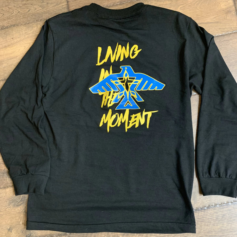 Living in the Moment Long Sleeve Shirt (Black/Golden Yellow/Sky Blue)