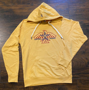 S.J. Logo Lightweight Hoodie (Harvest Gold/Navy/Deep Red)