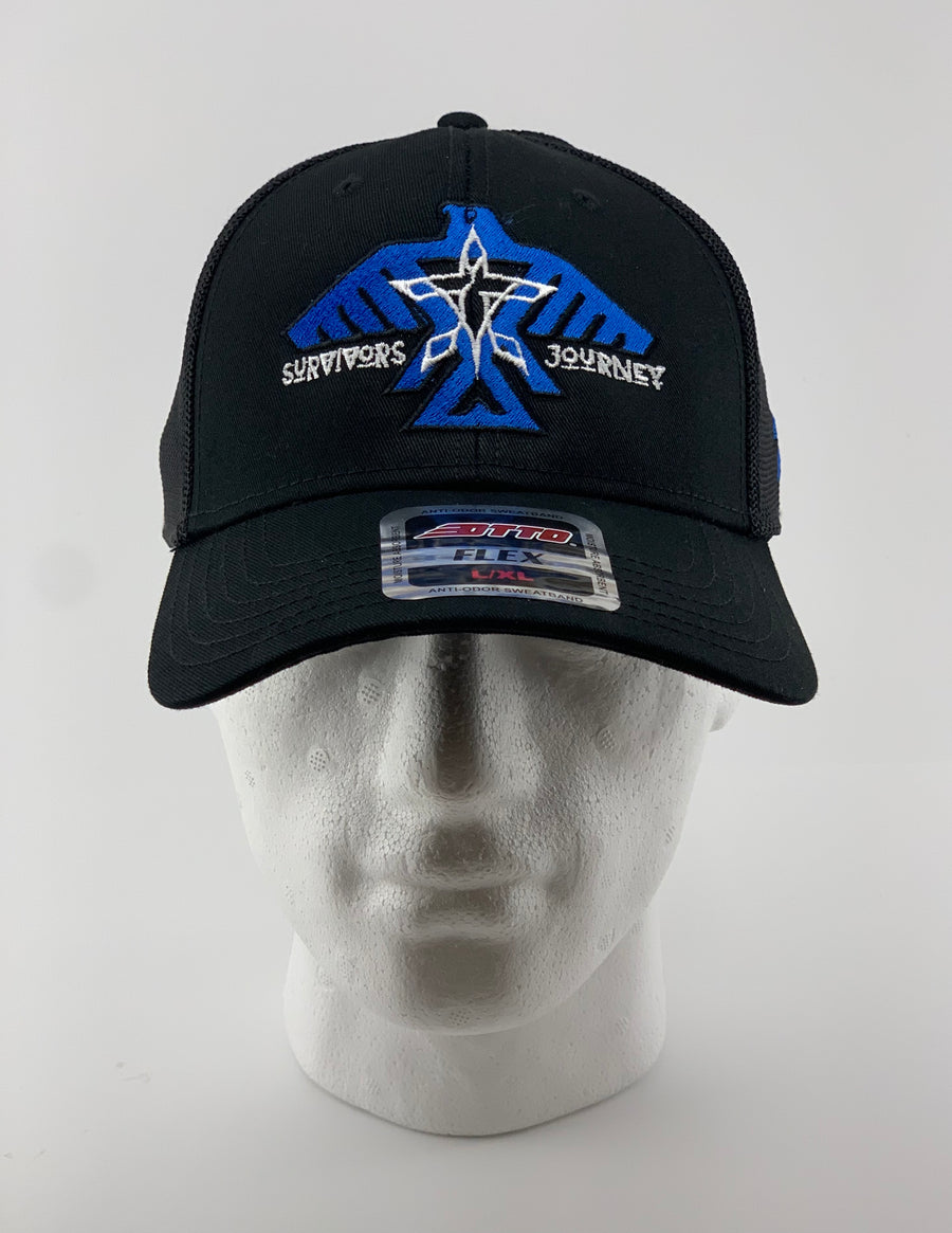 S.J. Logo Hat (Flexfit) Black/Volt Blue/White