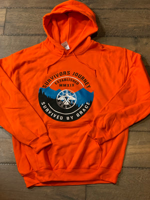 Survived By Grace Mountain View Hoodie (Orange)