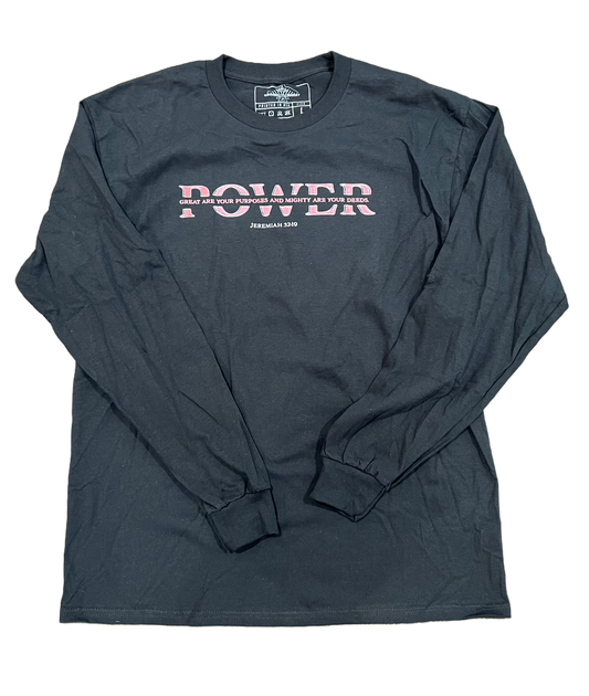 Power Collection Long Sleeve T-shirt (Jeremiah 32:19)