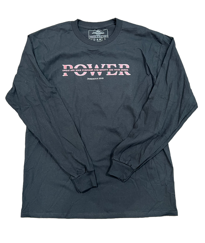 Power Collection Long Sleeve T-shirt (Jeremiah 32:19)