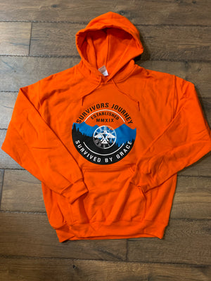 Survived By Grace Mountain View Hoodie (Orange)