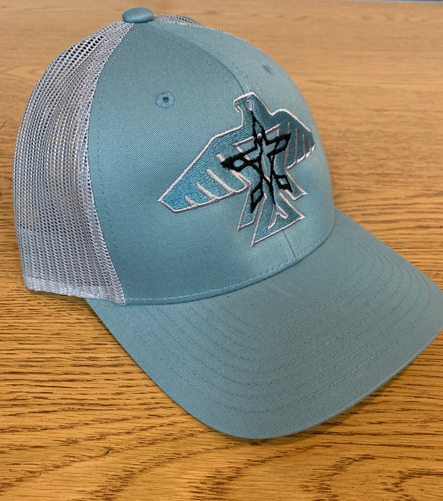S.J. Trucker Hat (grey/sky blue/black)