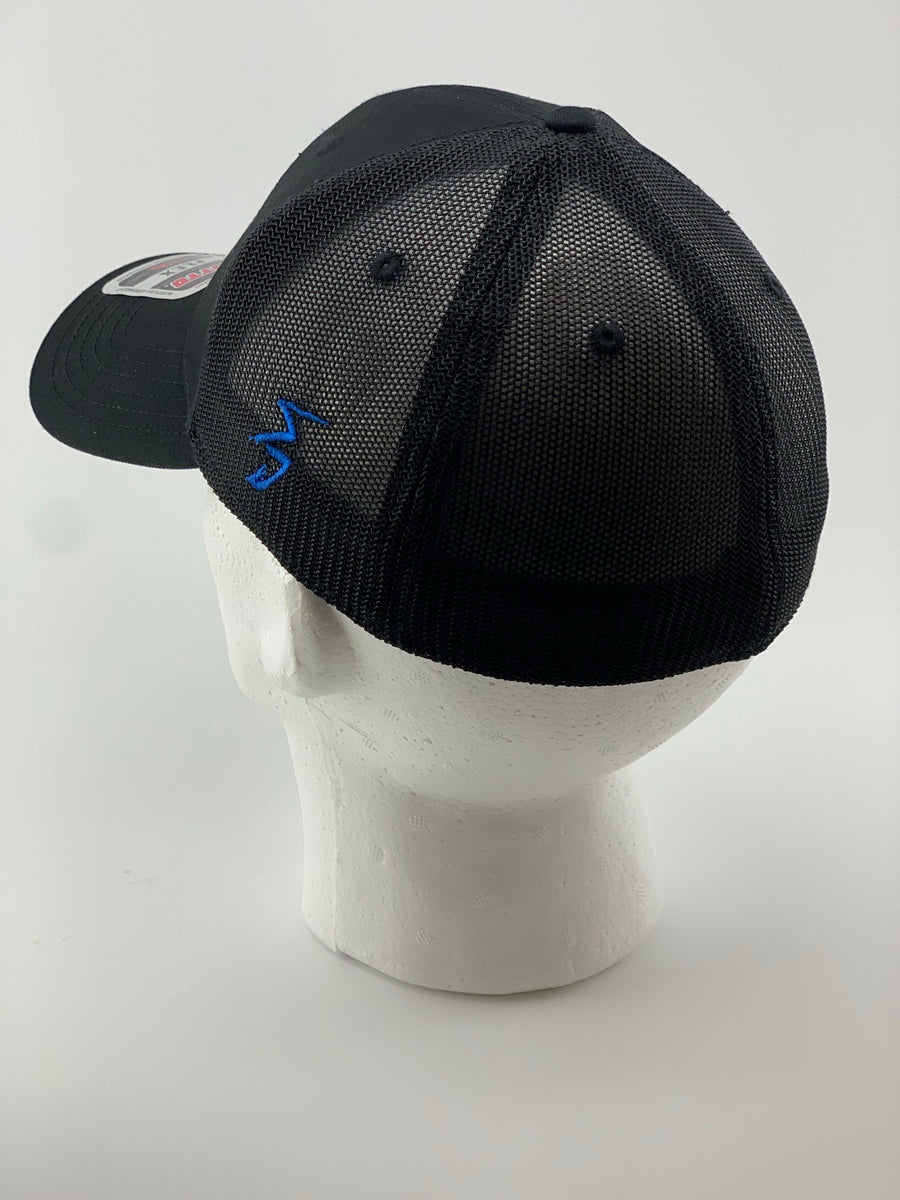 S.J. Logo Hat (Flexfit) Black/Volt Blue/White