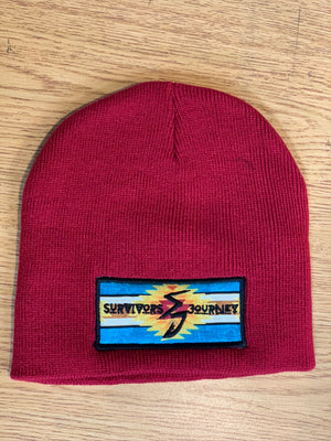 S.J. Simple Beanie (Red Aztec)