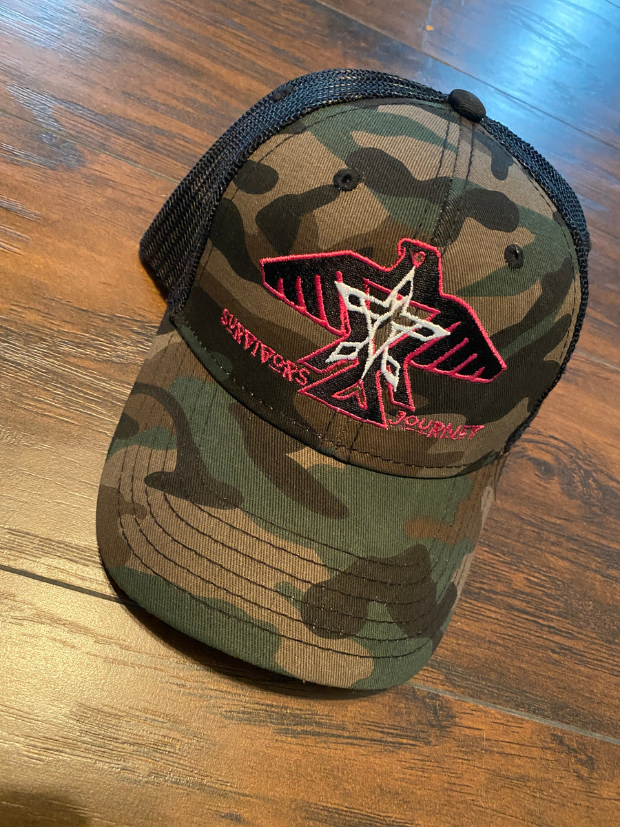 S.J. Trucker Hat (Camo/ Fuchsia pink)