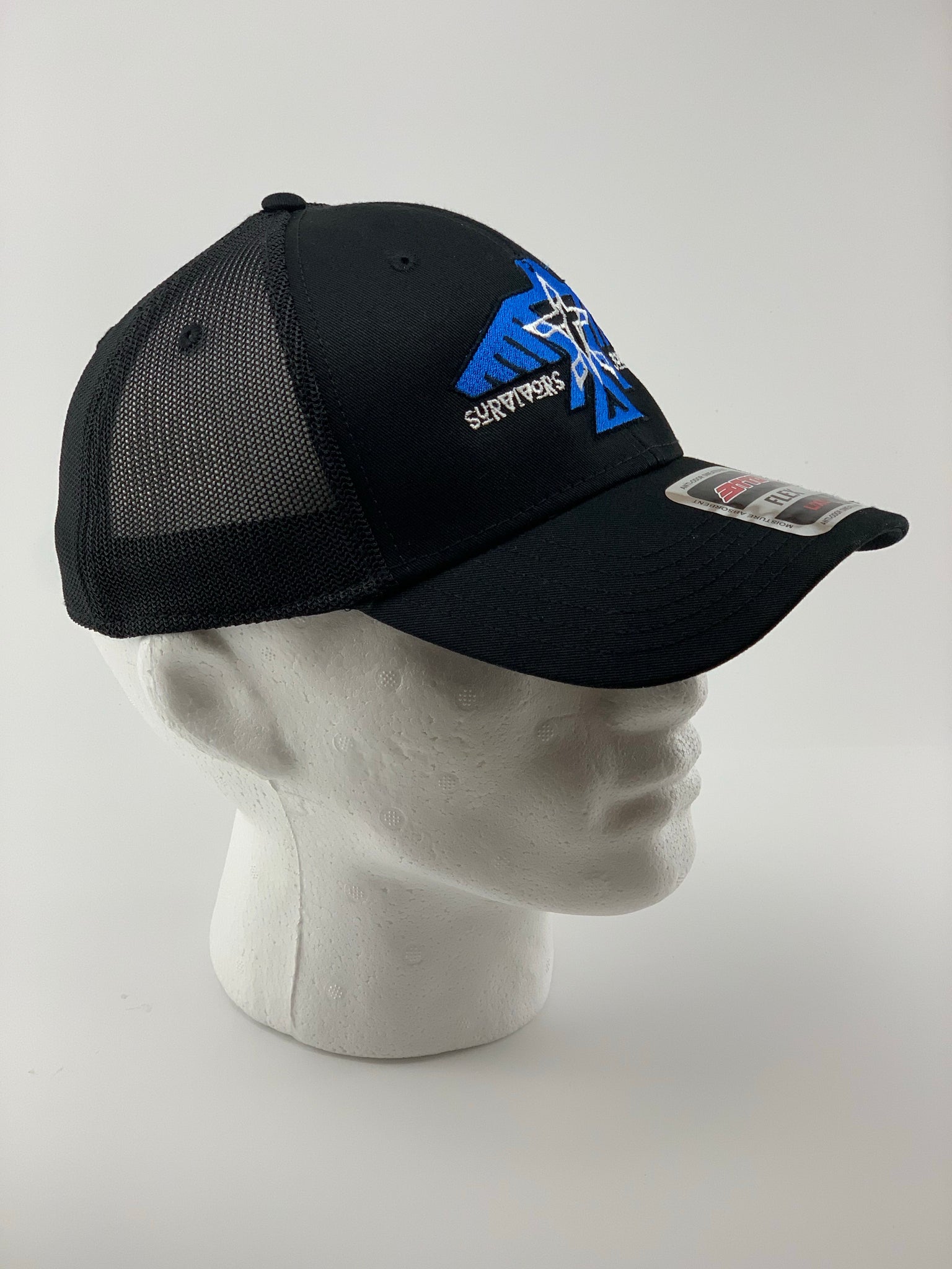 S.J. Blue/White Logo Hat Black/Volt (Flexfit)
