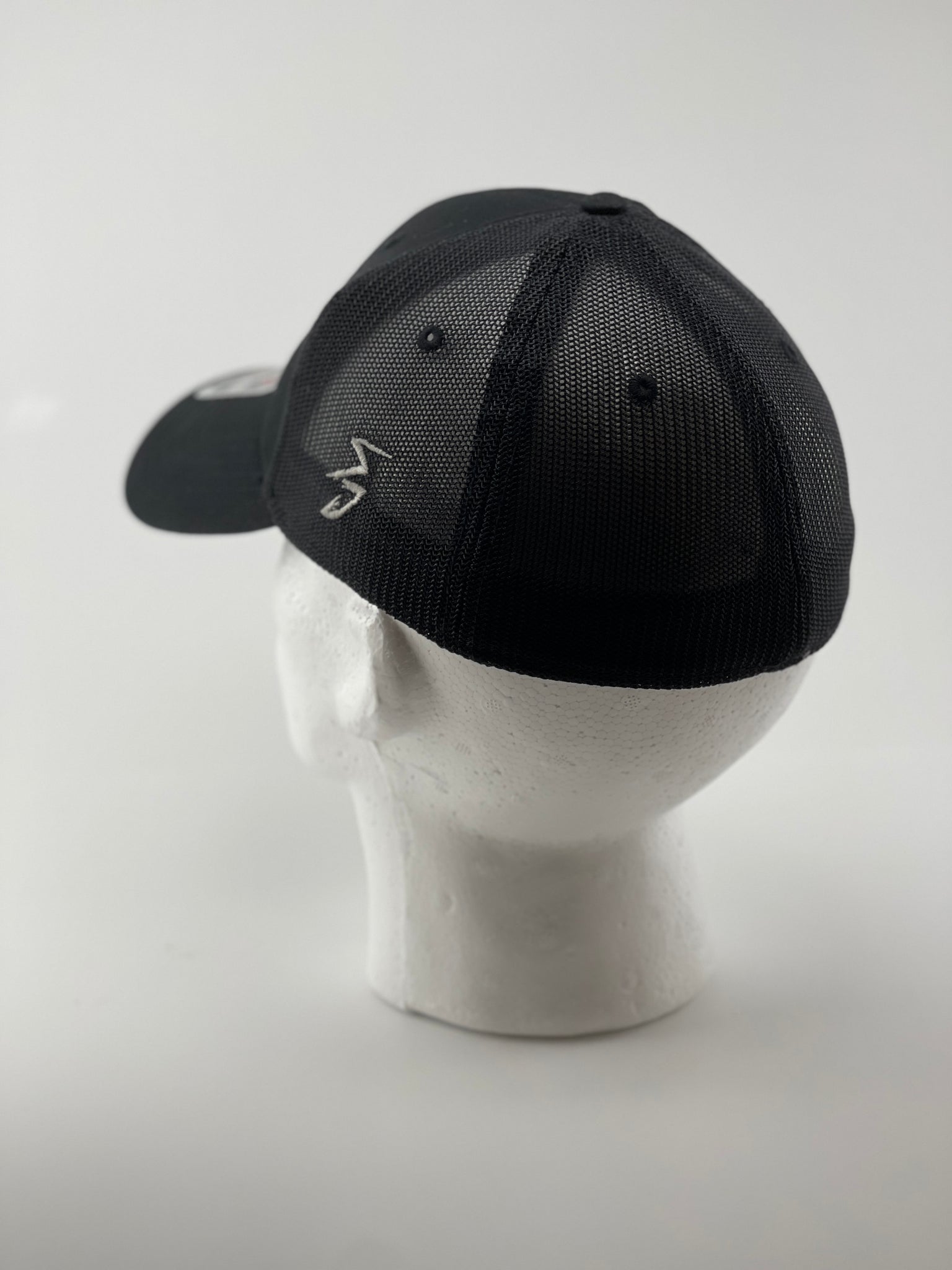 Hat Black/Metallic Grey/White S.J. (Flexfit) Logo