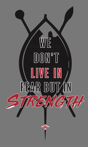 We Live in Strength (Sickle Cell Awareness) Heathered Cherry Red T-Shirt