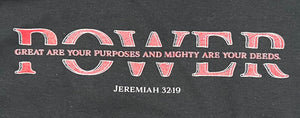 Power Collection Long Sleeve T-shirt (Jeremiah 32:19)