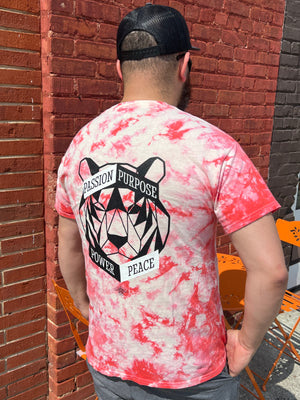 Passion Purpose Power Peace Shirt (Strawberry Lemonade Tie Dye)