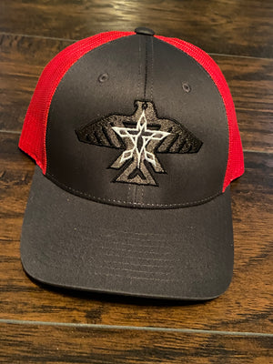 S.J. Trucker Hat (charcoal/red)